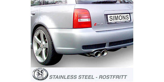 Simons Edelstahl Sport-Auspuffanlage – Audi RS4 B5 2.7 Biturbo (2000–2002)