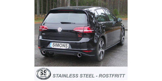 Simons Edelstahl Sportauspuffanlage – VW Golf VII GTI / GTI Performance